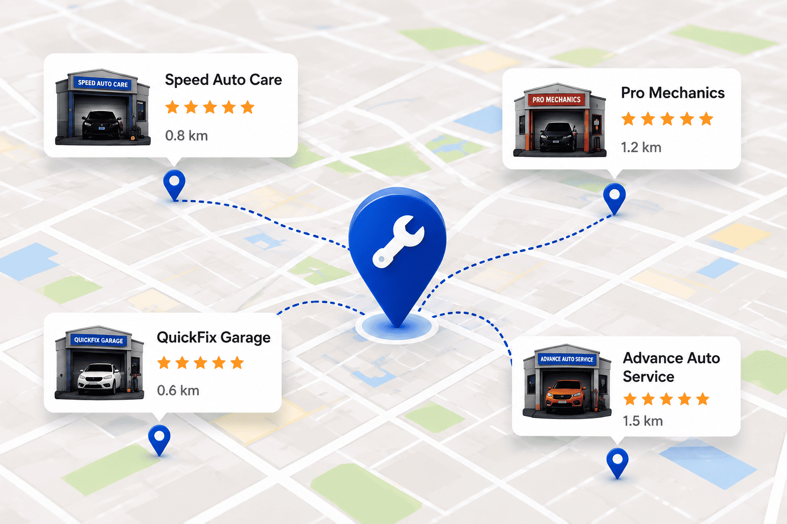 Verified mechanic selected for a nearby service request